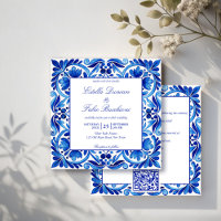 Vintage Talavera Azulejo blue tiles wedding