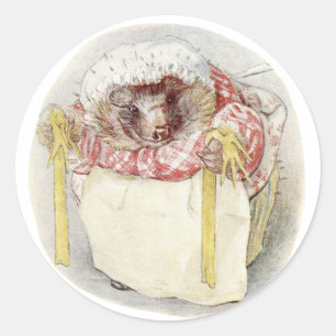 Vintage Tale of Mrs Tiggy Winkle Classic Round Sticker