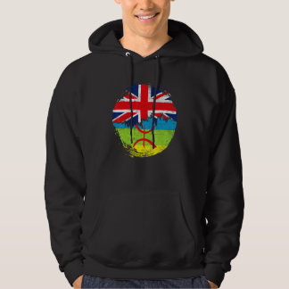 Vintage Tamazight with British Flag Roots Amazigh  Hoodie