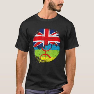Vintage Tamazight with British Flag Roots Amazigh  T-Shirt