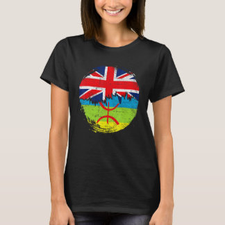 Vintage Tamazight with British Flag Roots Amazigh  T-Shirt