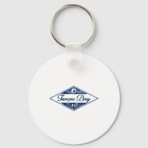 Vintage Tampa Bay Florida Established 1849 Beach B Key Ring