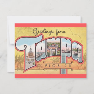 Vintage Tampa Florida Greeting Postcard