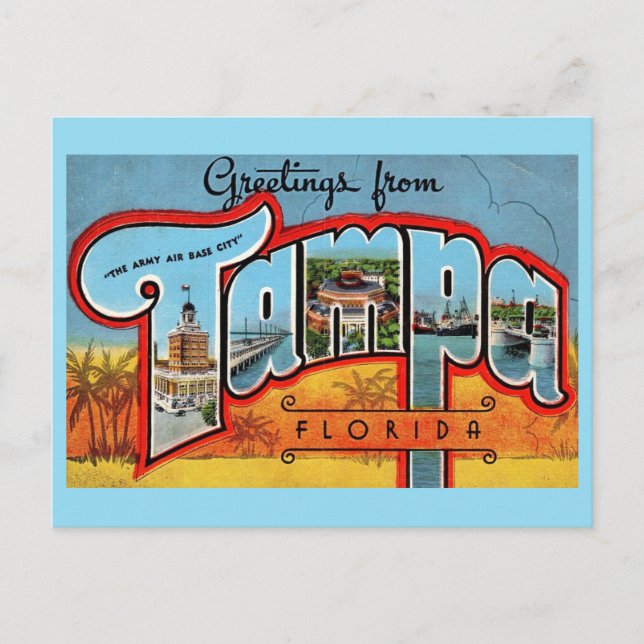 Vintage Tampa Florida Postcard (Front)
