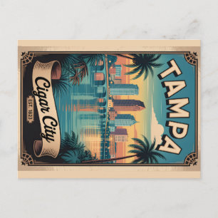 Vintage Tampa Florida Retro Travel Poster Art Holiday Postcard