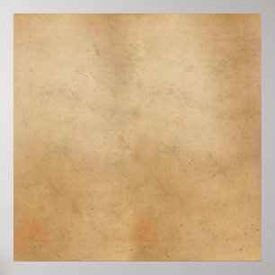 Vintage Tan Grunge Antique Parchment Paper Poster