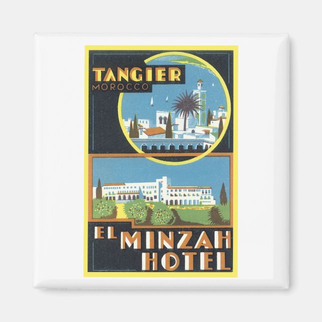 Vintage Tangier, Morocco El Minzah Hotel Magnet (Front)
