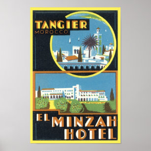 Vintage Tangier, Morocco El Minzah Hotel Poster