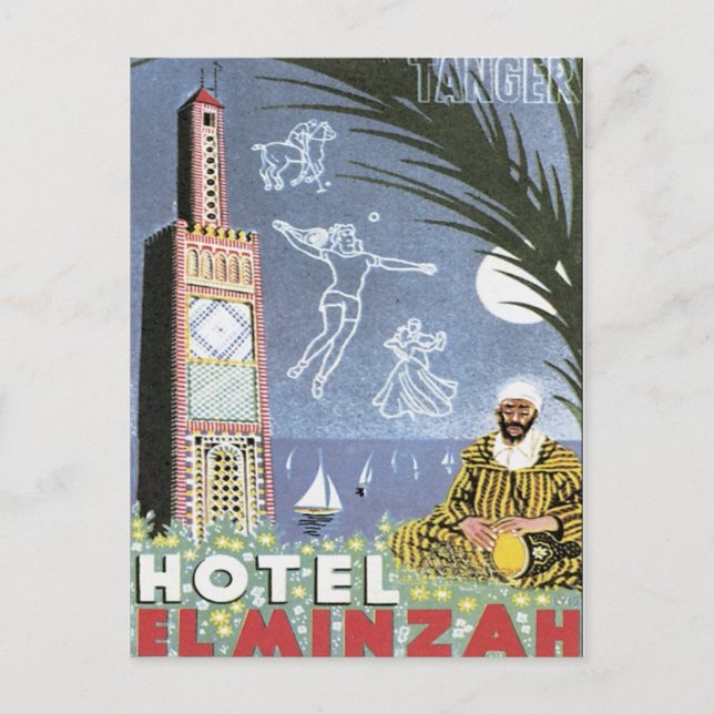 Vintage Tangier Morocco Postcard (Front)