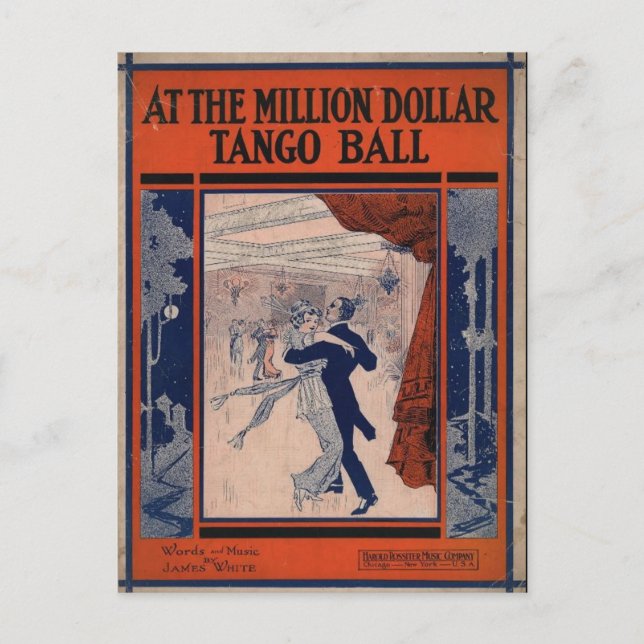 Vintage Tango Book Cover Postcard (Front)