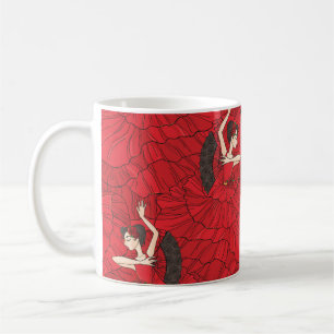 Vintage Tango Flamenco Dance Pattern Coffee Mug