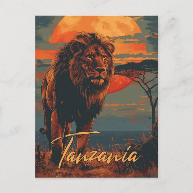 Vintage Tanzania Travel Postcard (Front)