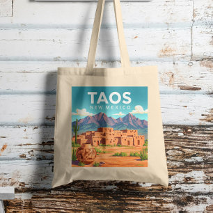 Vintage Taos New Mexico Tote Bag