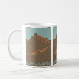 Vintage Taos Pueblos New Mexico, Travel Poster Art Coffee Mug