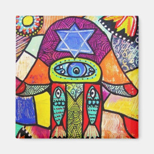 Vintage Tapastry Hamsa Magnet