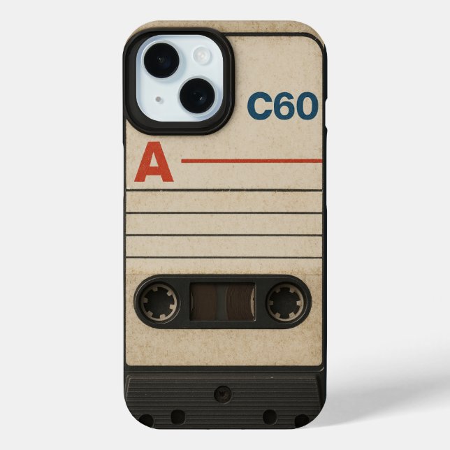 Vintage Tape Apple iPhone 15 Case (Back)