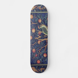 Vintage Tapestry Birds Floral Design Woodpecker Skateboard