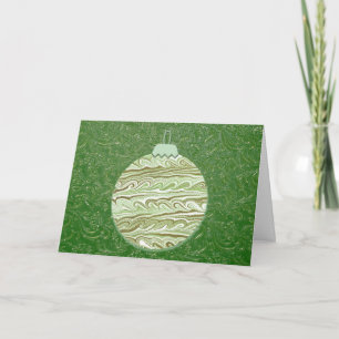 Vintage Tapestry Style Bauble Christmas Card