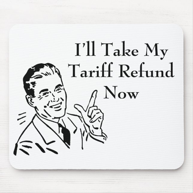 Vintage Tariff Refund Check Mouse Mat (Front)