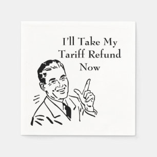 Vintage Tariff Refund Check Napkin