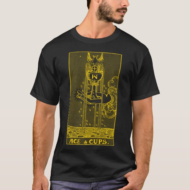 VINTAGE TAROT CARD ACE OF CUPS T-Shirt (Front)