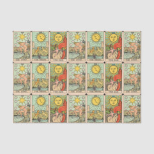 Vintage Tarot Cards Sun Moon Stars Tissue Paper