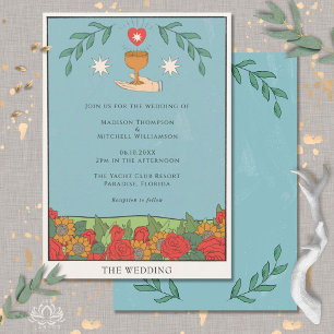 Vintage Tarot Deck Divination Mystical Wedding Invitation