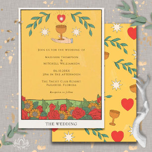 Vintage Tarot Deck Divination Mystical Wedding Invitation