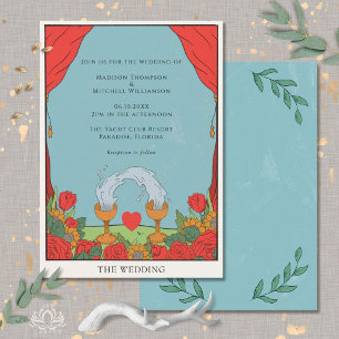 Vintage Tarot Deck Divination Mystical Wedding Invitation