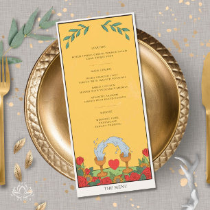 Vintage Tarot Deck Divination Mystical Wedding Menu