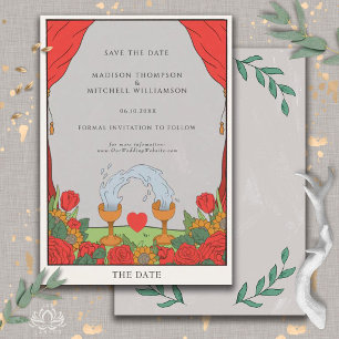 Vintage Tarot Deck Divination Mystical Wedding Save The Date