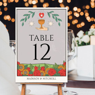 Vintage Tarot Deck Divination Mystical Wedding Table Number