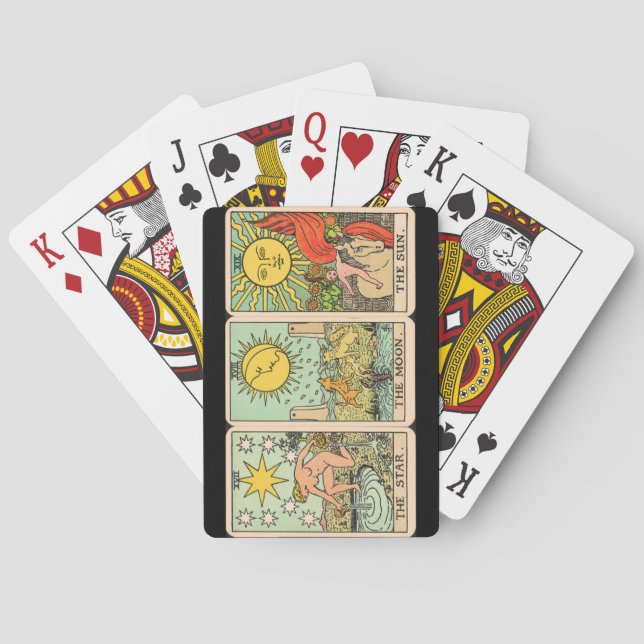 Vintage Tarot Trio Playing Cards (Back)