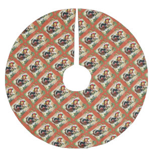 Vintage Tartan Girl Brushed Polyester Tree Skirt