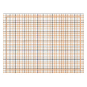 Vintage tartan pattern white grey white name tablecloth