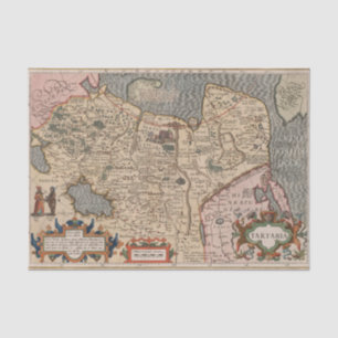 Vintage Tartary Map  Tissue Paper