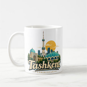 Vintage Tashkent Uzbekistan Travel Art Landmark Coffee Mug