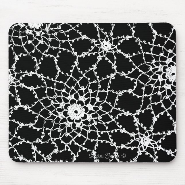 Vintage Tatted Lace Mouse Mat (Front)