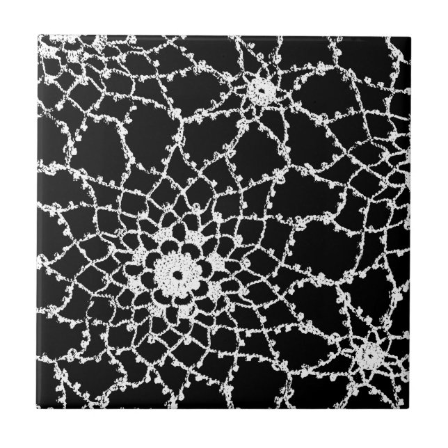 Vintage Tatted Lace Tile (Front)