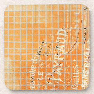 Vintage Tattered French Store Receipt Coaster