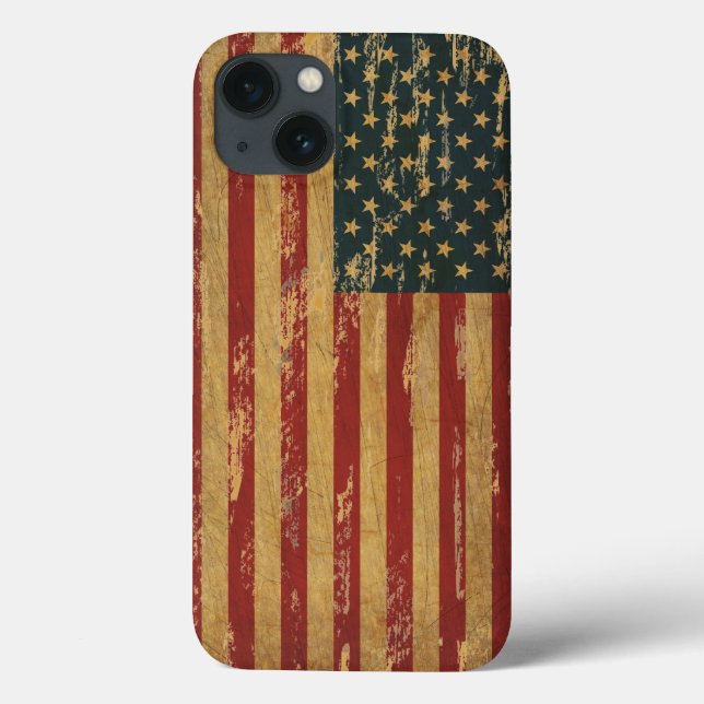 Vintage Tattered US Flag Case-Mate iPhone Case (Back)