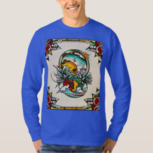 Vintage Tattoo Heart with Thorns and Arrows T-Shir T-Shirt