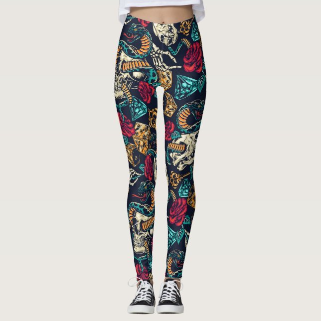 Vintage Tattoo Leggings (Front)
