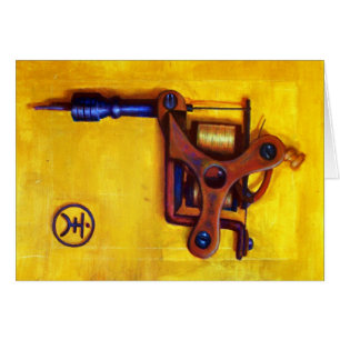 Vintage Tattoo Machine (Yellow)