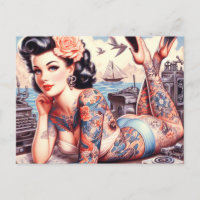 Vintage Tattoo Old School Girl