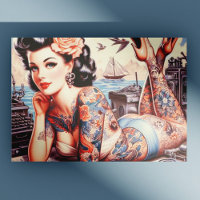 Vintage Tattoo Old School Girl