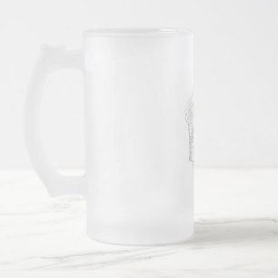 Vintage tattoo style Dad artwork Frosted Glass Beer Mug