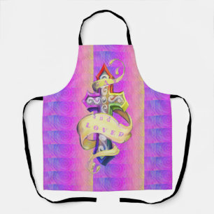 Vintage tattoo style -gay love   apron
