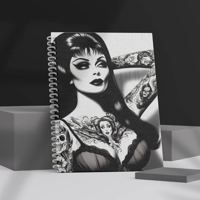 Vintage Tattooed Goth Girl Notebook (Creator Uploaded)