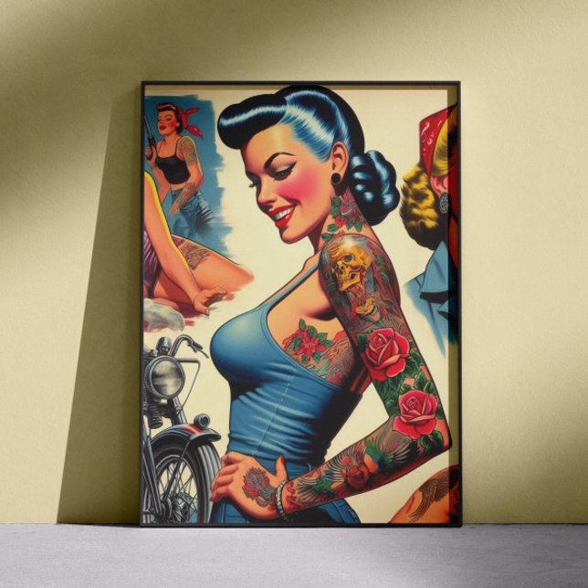 Vintage Tattooed Pin-up Poster (Creator Uploaded)